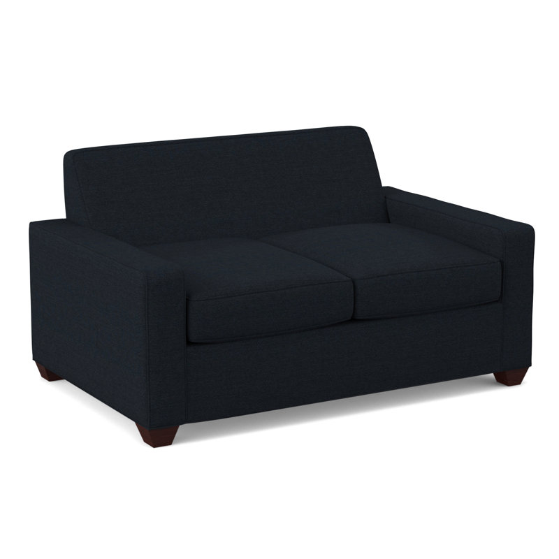 Avery 72" Square Arm Sofa, Empire Mahogany, Antic Navy