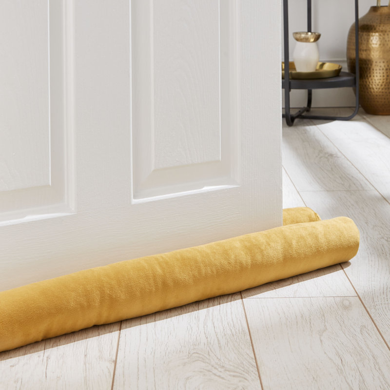 Kingsley Matt Velvet Double Sided Under Door Draught Excluder, Orange
