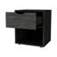 Table de chevet grise pour la chambre à coucher - Vaste espace et table de chevet de rangement durable, conception élégante-1462360631
