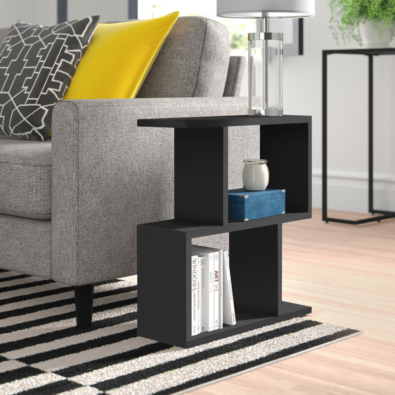 Table de bout avec tablette de plancher, Gris anthracite