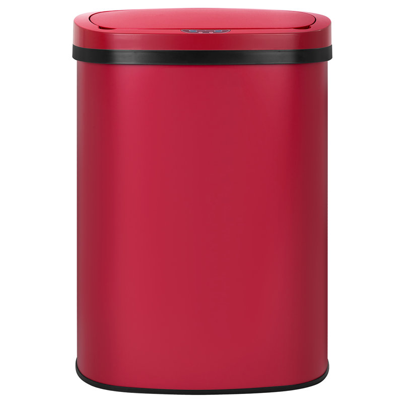 13-Gallon Motion Sensor Trash Can, Red