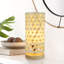 Lampe de table jaune doré 11,81 po avec prise Houk