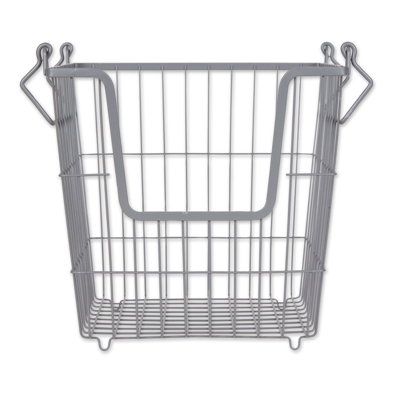 Rebrilliant Decorative Basket, 11" H x 11" W x 11" D, Cool Gray