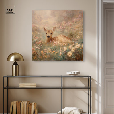 «Gentle Deer I», reproduction d'art sur toile par Art Remedy, 30 x 30
