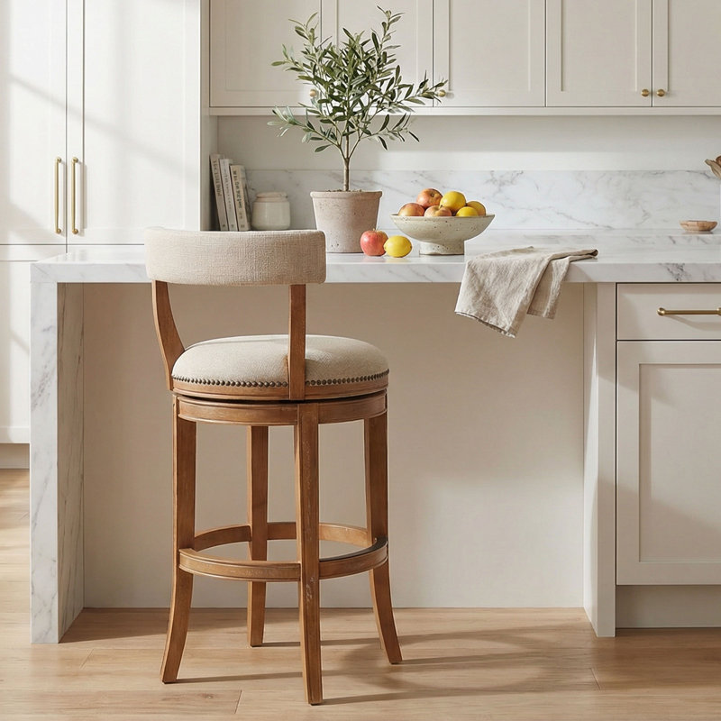 Hanover Swivel Bar Height Stool, 30", 1, Bar Stool (30” Seat Height)