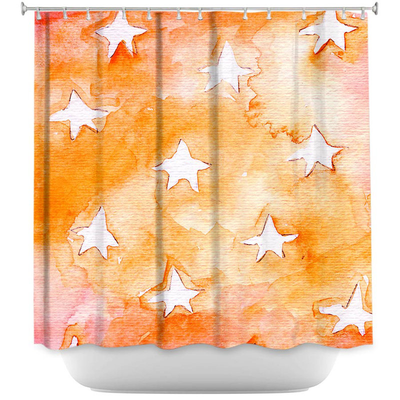 Rideau de douche simple, Orange