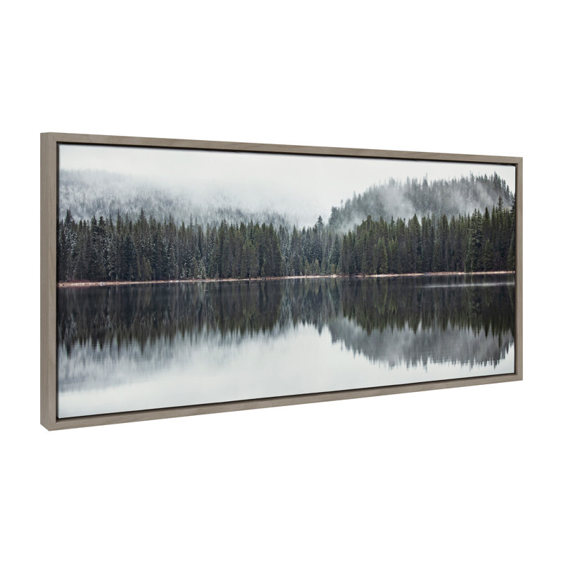 «Still Reflection» par Emiko et Mark Franzen, reproduction d'art sur toile encadrée, Gris