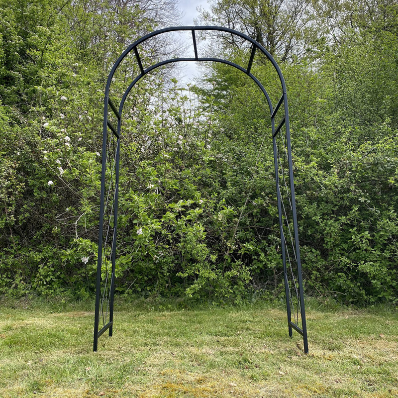 112cm W x 60cm D Metal Arbour in Black