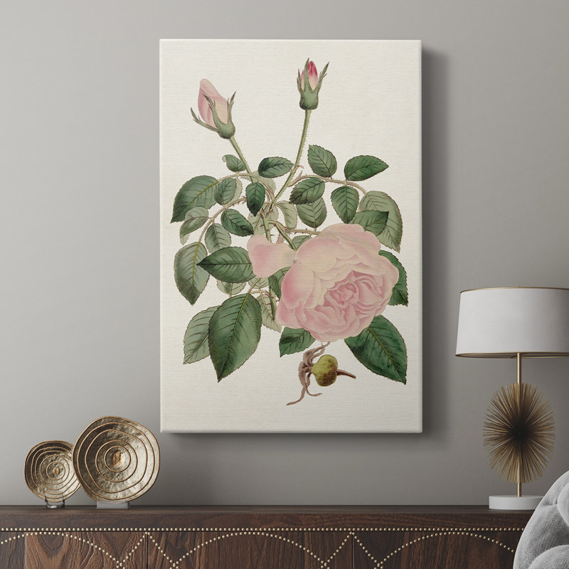 Mélange floral rose II - galerie Cavas sur mesure, H 12 po x l 8 po