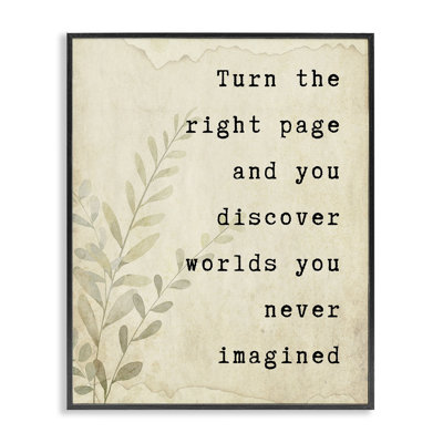 Literary Wonders Quote Framed Giclee, design by Julia Frost