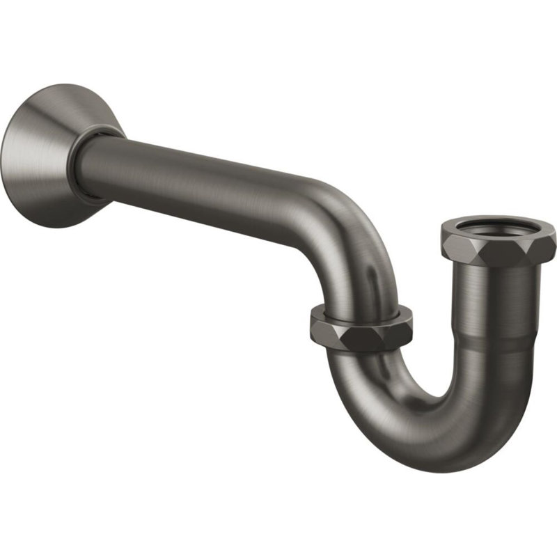Siphon en P, Acier inoxydable noir