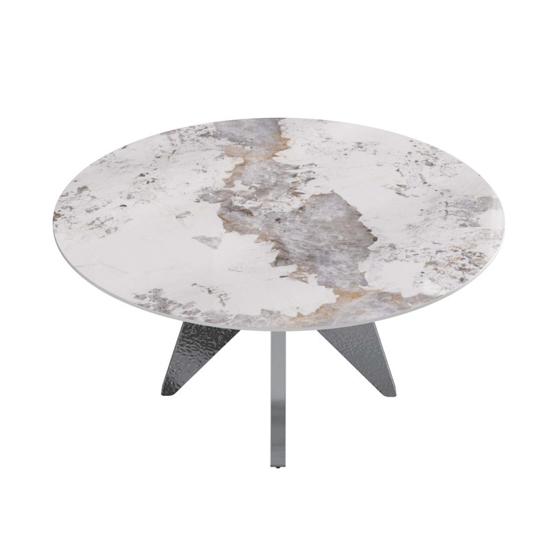 Table de salle à manger Modern Modern, H 29,53 po x L 59,05 po x l 59,05 po, Blanc Pandora