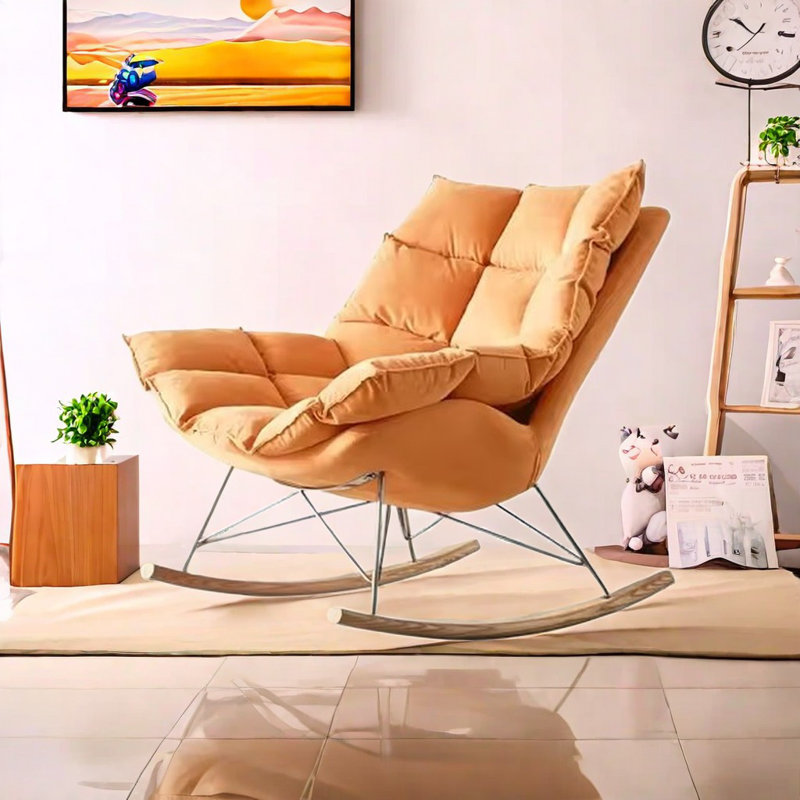 Chaise berçante créative et décontractée, Orange