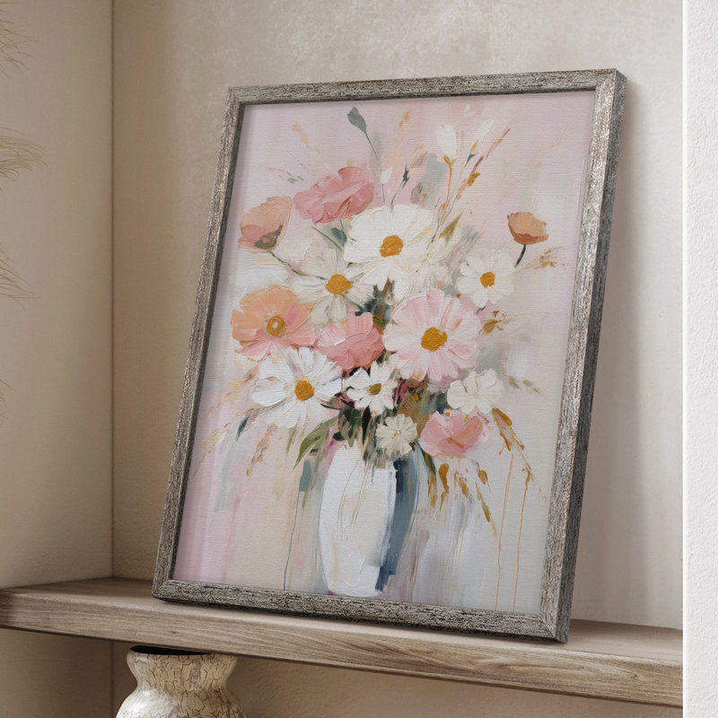 Reproduction encadrée FLORAL Series CECXL - bois massif, H 21 po x l 17 po