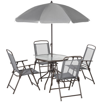 Steel Patio Dining Set Table,