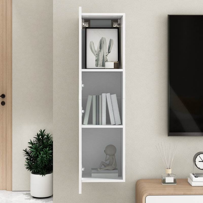Dorminy 110cm H TV Stand, 110cm H x 30.5cm W x 30cm D, White