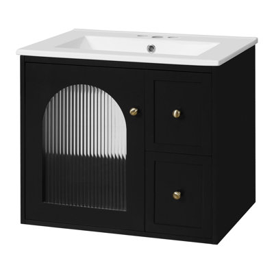24-inch bathroom vanity with ceramic sink