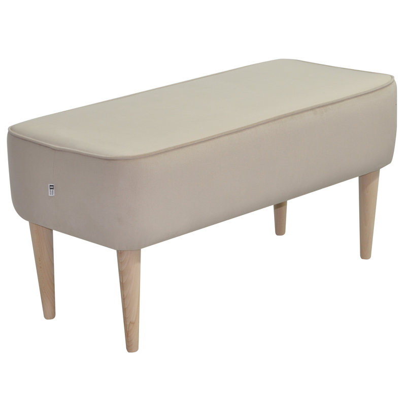 Milo Upholstered Bench, Cream, Natural