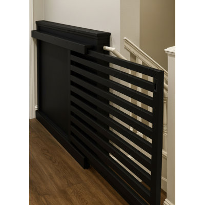Modern Sliding Pocket Gate – Custom Pet Safety Gate 24 X 36 Ebony