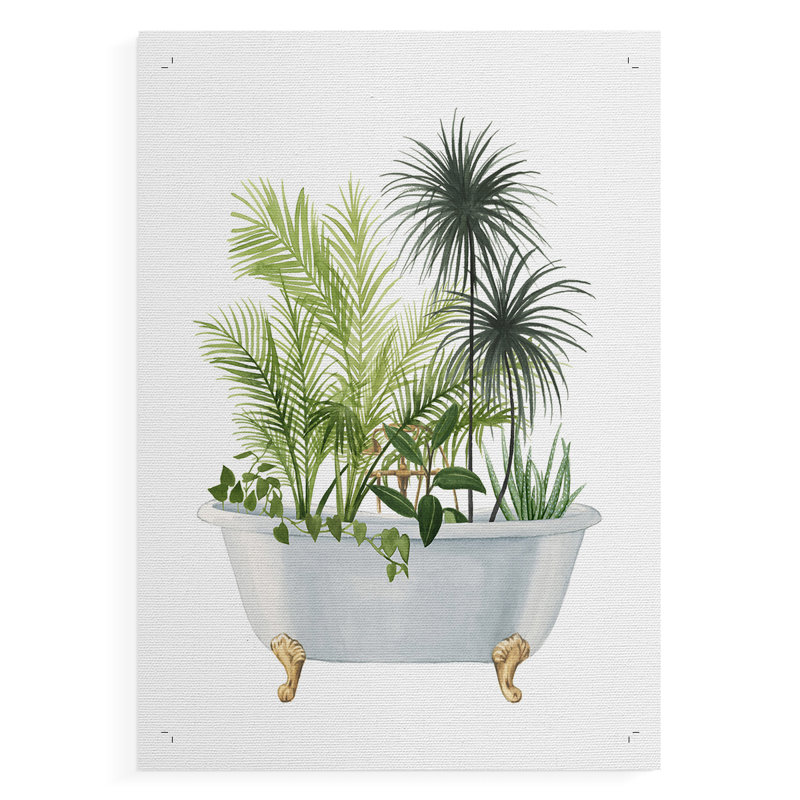 Plant Bath II - Impression sur toile seulement - NON-CADRE, H 18 po x l 12 po