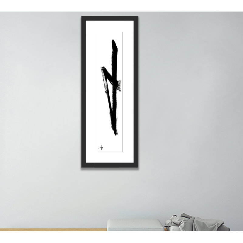 Caring Print by Johan Gert Manschot, 48" H x 16" W x 2.5" D, Black