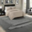 Ensembles de literie confortables en coton, kaki réversible, style chalet