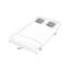 Canapé-coussin modulaire en similicuir blanc crème-129870631