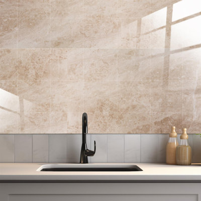 Caiti 38.71 cm. W x 38.71 cm. L Peel and Stick Mosaic Tile