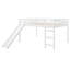Lit mezzanine en bois avec glissade, cadre de lit pour chambre à coucher