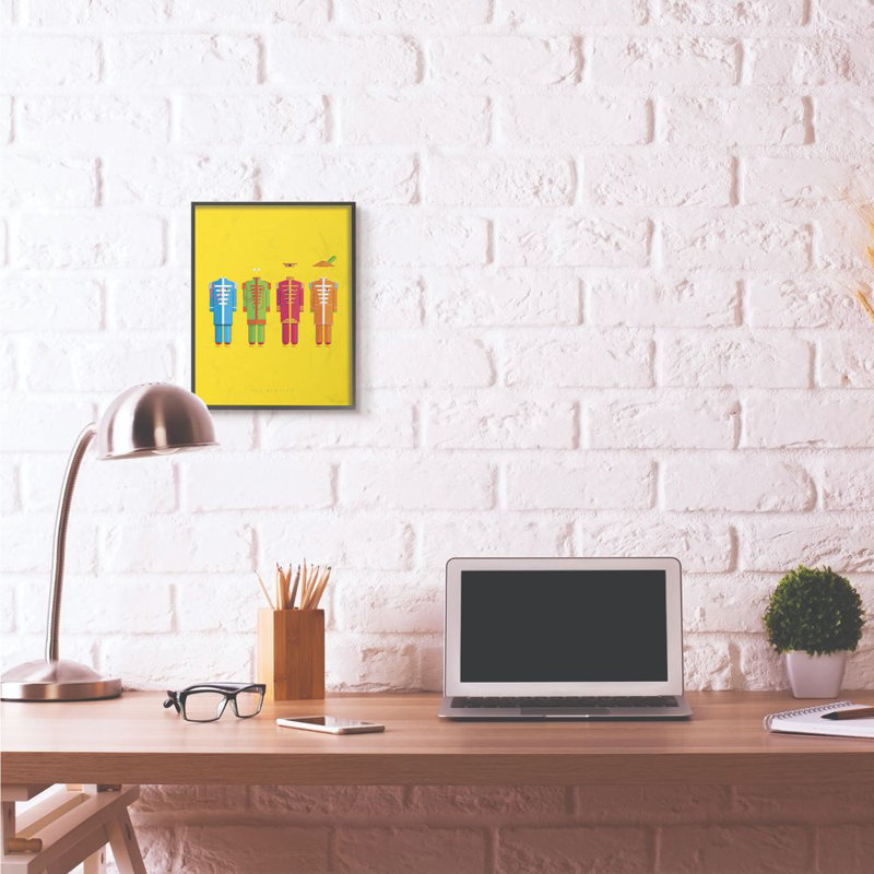 «The Beatles Famous People Char certaine Fashion Design», impression sur toile, Giclée encadrée noir minuit