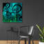 «Turquoise Element II» par Sisa Jasper, «Art mural en verre acrylique, 24 po x 24 po-839797985