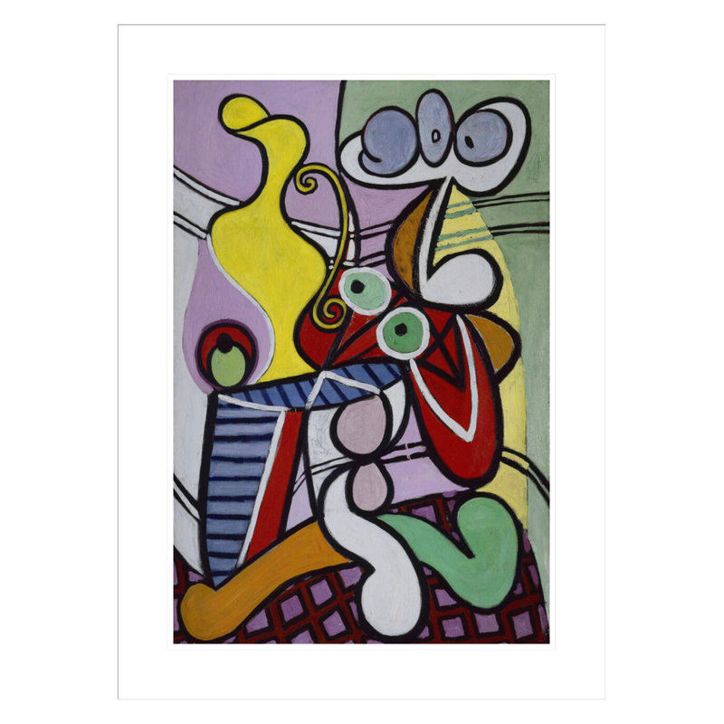 (Nature morte sur une table à piédestal) par Pablo Picasso, impression giclée sur cadre, H 29,5 po x l 21,86 po