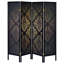 Black 4-Panel Folding Screen