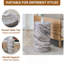Table basse cylindrique simple texturée en marbre gris, diamètre de 12 pouces, hauteur de 19,7 pouces, matériau en bois aggloméré pour les salons de style industriel
