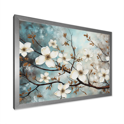 Dogwood Beauties - art mural cornouiller pour le salon