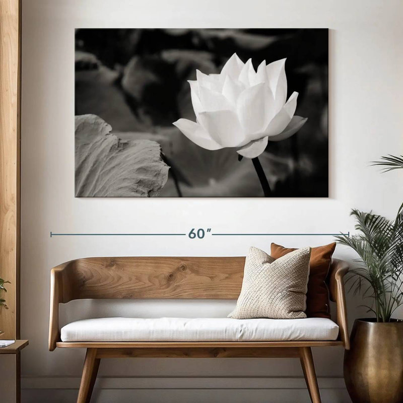 Harnek Pristine White Lotus, 34" H x 51" W