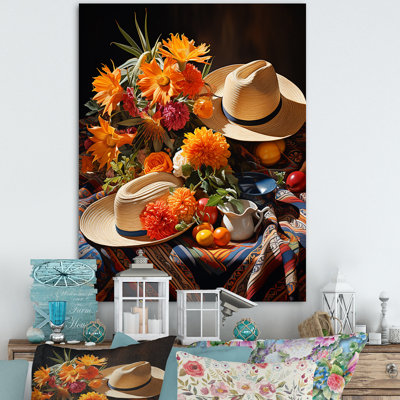 Sombrero mexicain Floral Shades II - Art mural mexicain