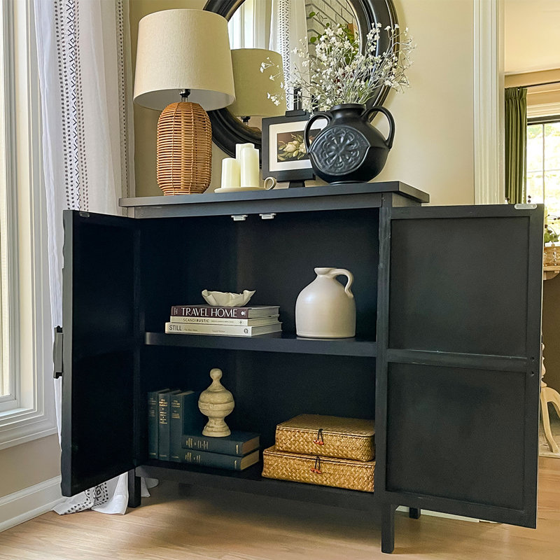 Maez Solid and Manufactured Wood 2-Door Accent Cabinet 