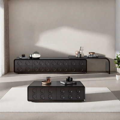 Expandable TV Stand and Coffee Table Set