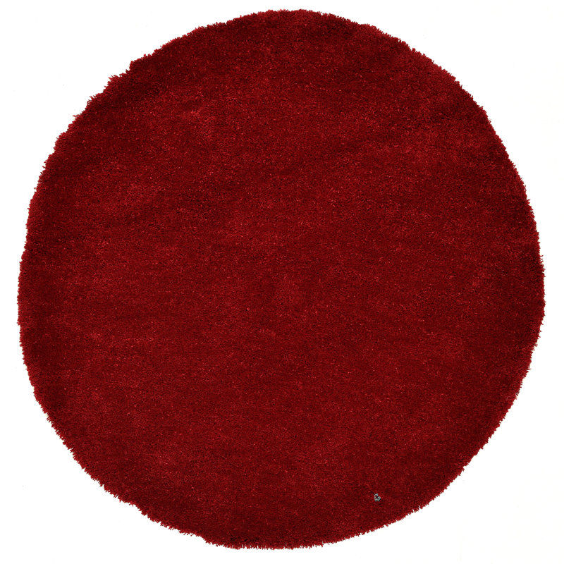 Cozy Solid Colour Hand Tufted Shag Area Rug, Round 140cm