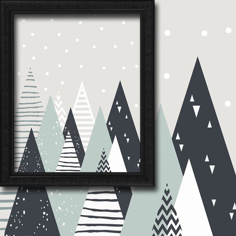 Lined Blackout Cute Mountains Kids Room Curtain Thermal Single Panel Curtain, 52" W x 72" L