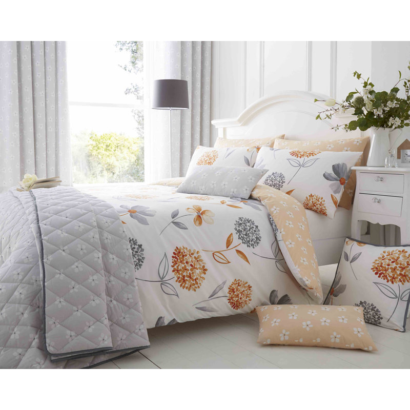 Coleman Cotton Blend Floral Duvet Cover Set with Pillowcases Included, Super King - 2 Standard Pillowcases, Green
