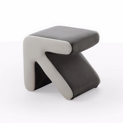 Tabouret rembourré moderne en forme de flèche, chaise d'appoint créative pour vestibule et salon
