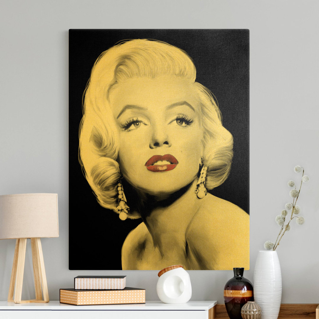 Leinwandbild Marilyn mit Ohrschmuck