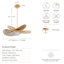 Luminaire suspendu en rotin Whisper Leaf
