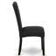 L'ensemble de table de cuisine 3 pièces comprend une table de salle à manger ronde avec Dropleaf et 2 chaises rembourrées en tissu de couleur noire, noir-1228721724-1287740566-1228721727