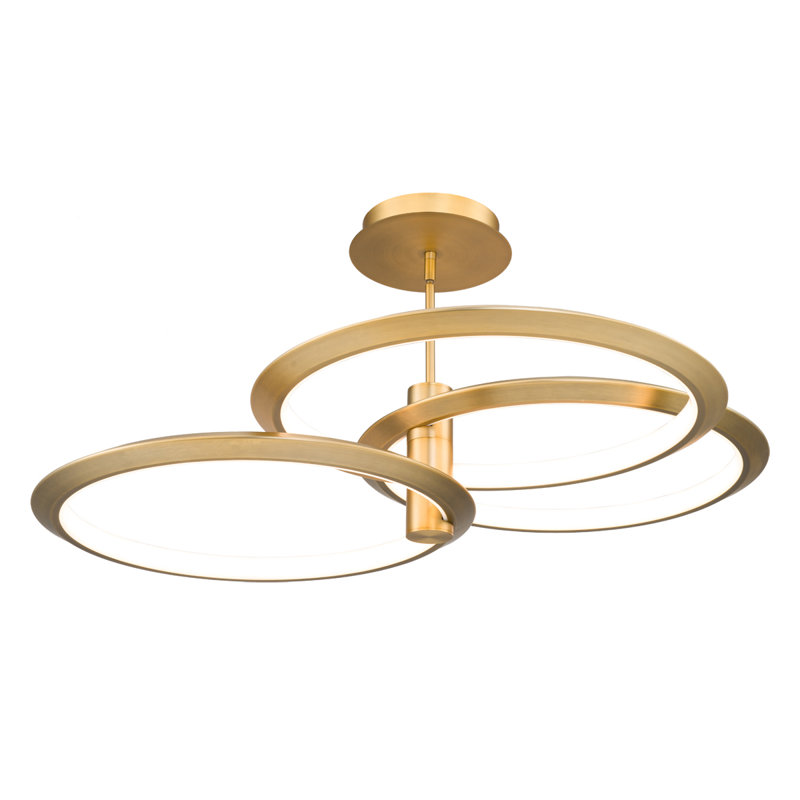 Solaris 3 - Light LED Pendant, Aged Brass