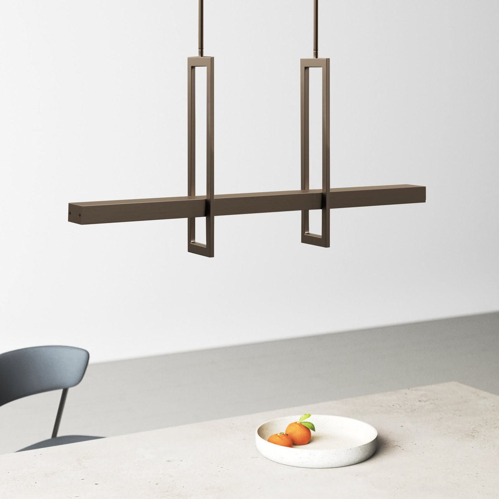 Saedi Dimmable 3-Light Pendant, Hazel Bronze