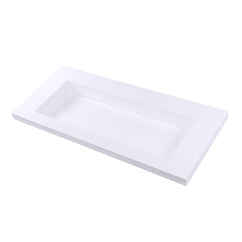Kubista 48'' L Bathroom Sink, Gloss White