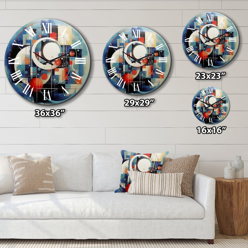 Comptis - Horloge murale moderne géométrique, Petit